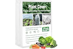 GonLei Plant Covers Freeze Protection 2Pack 8X24FT(1.05 Oz/yd²) Garden Plant Floating Row Cover for Raised Beds/Vegetables Insect/Winter Frost,Plants Cloth Freeze Protection Frost