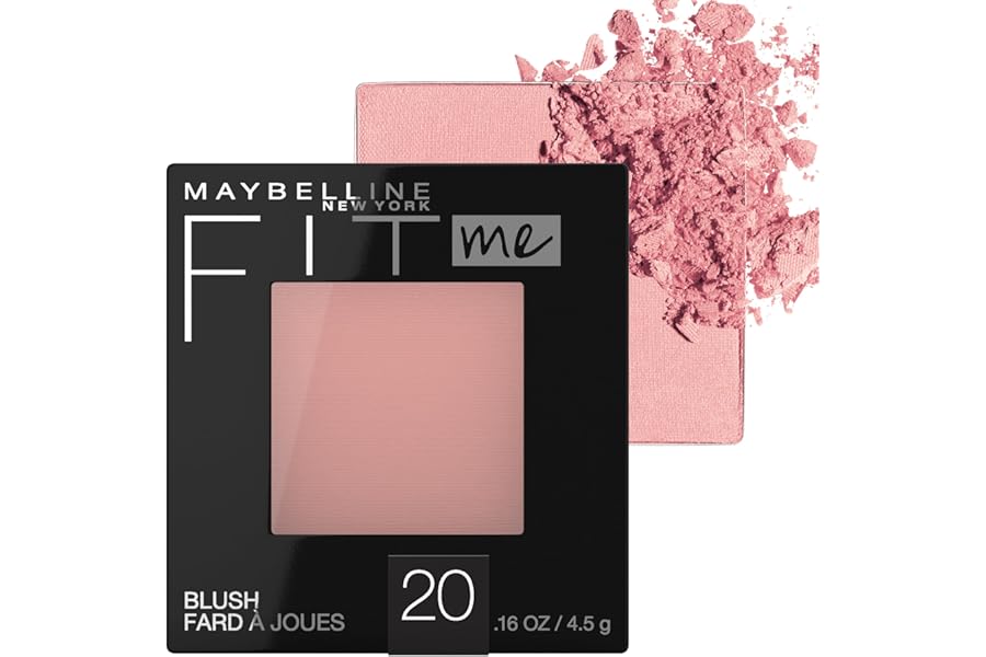 Maybelline Fit Me Powder Blush, Lightweight, Smooth, Blendable, Long-lasting All-Day Face Enhancing Makeup Color, Mauve, 1 Count