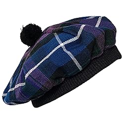 Scottish Tam O' Shanter Acrylic Tartan Wool Tammy