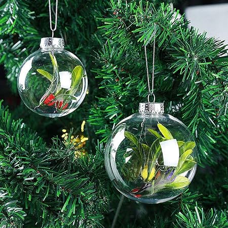 Regali Di Natale Fai Da Te Cucina.Lpxdywlk Palline Di Plastica Super Trasparenti Alberi Di Natale Fai Da Te Appesi Pallina Decorazione Ornamento Trasparente Regali Di Felice Anno Nuovo 15cm Amazon It Casa E Cucina