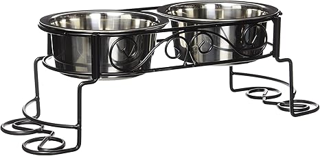 Pet Supplies Spot Mediterranean Double Diner Elevated Pet Bowls