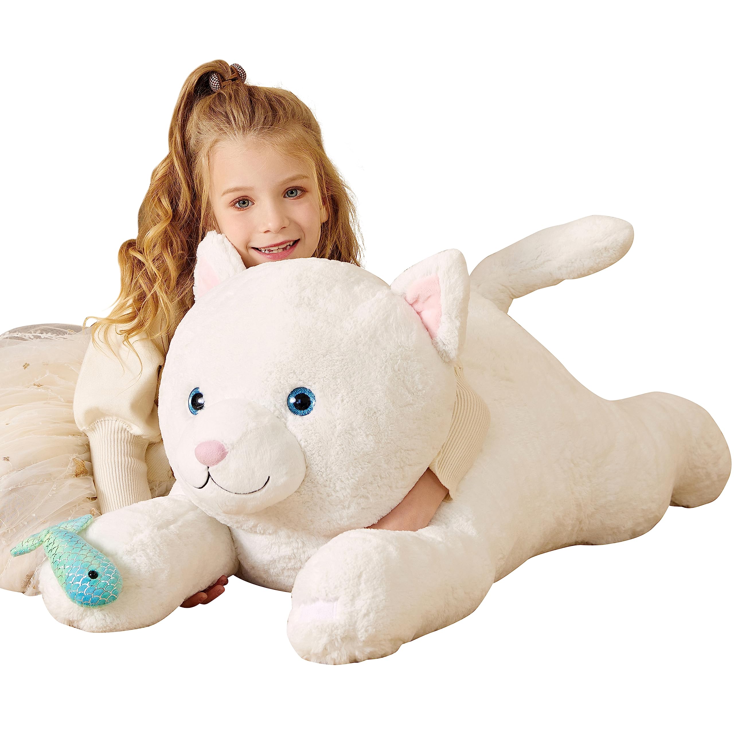 Photo 1 of EARTHSOUND Giant Persian Cat Stuffed Animal Plush Toy,30" Large Jumbo Cute Soft Toys,Big Size Huge Fluffy Plushy Oversized Fat Plushie,Gifts for Kid