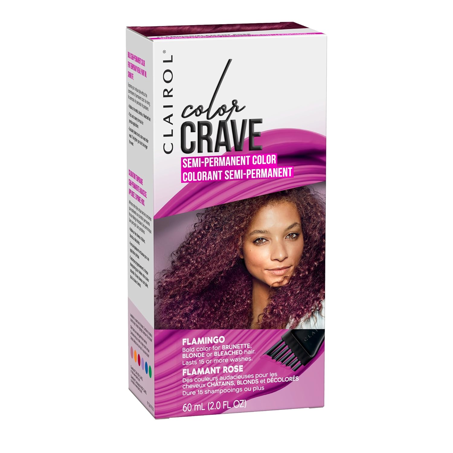 Clairol Color Crave Semi-permanent Hair Color, Flamingo, 1 Count