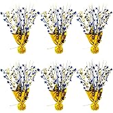FUBININA 6 Pack 2026 Graduation Table Centerpiece Party Decoration Metallic Foil Spray Centerpiece Glitter Decor Star Tabletop for Graduation New Year Birthday Holiday Party Favor, Blue and Gold