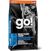 Go! Solutions Skin + Coat Care Chicken Dry Dog Food with Grains, Healthy Kibble with Omega-3s & 6s for Soft, Shiny Fur, for Puppies, Adults, & Seniors, 22 lb Bag