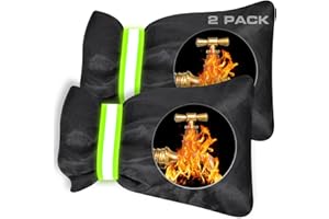 ARYITEN Outdoor Faucet Covers for Winter Freeze Protection - 2 Pack, Thickened Insulated Pipe Covers for Outside, Yard Maintenance Must Haves Waterproof Spigot Covers, 7.7" H x 5.9" W, Black（Reflective