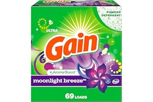 Gain Powder Laundry Detergent, Moonlight Breeze Scent, 69 Loads, 82 OZ
