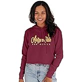Blue 84 NCAA womens Vintage Crop Hoodie