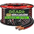 14AWG Speaker Wire, GearIT Pro Series 14 AWG Gauge Speaker Wire Cable (50 Feet / 15.24 Meters) Great Use for Home Theater Speakers and Car Speakers Black