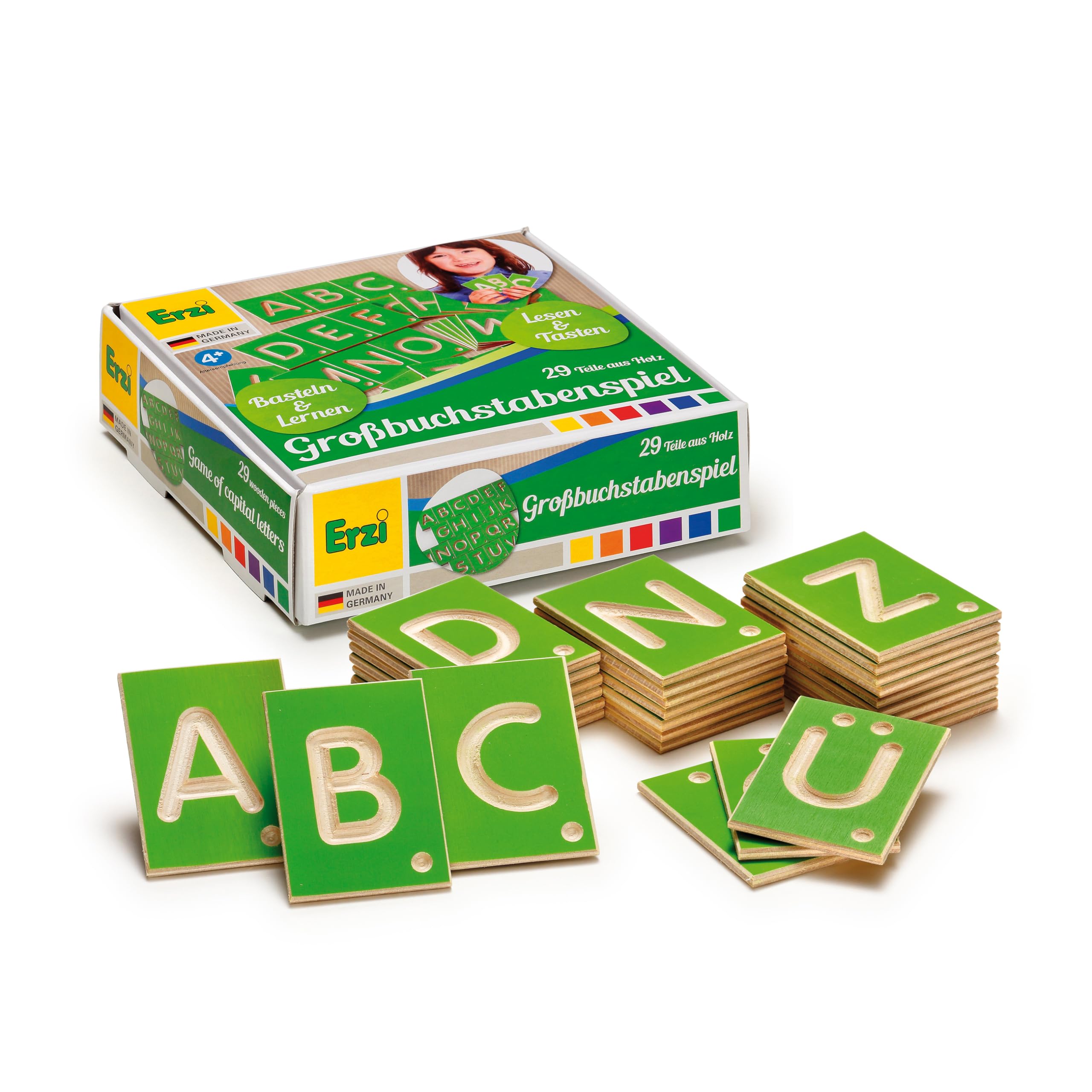 Erzi German Wooden Toy Educational Game Capital Letters
