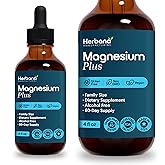 Magnesium Complex Plus 4 fl oz Liquid Drops - Advanced Magnesium Citrate, Glycinate, L-threonate with Vitamins B6, D, C Supplement - High Potency 100% Absorption - 60-Day Supply