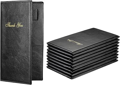 PATIKIL Restaurant Check Presenters 10 Pcs Gold Thank You Guest Check Holder