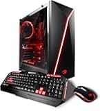 iBuyPower Gaming Enthusiast Desktop PC AM010A AMD FX-6300 3.5Ghz, NVIDIA Geforce GT 710 1GB, 8GB DDR3 RAM, 1TB 7200RPM HDD, Win 10, Red