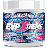 Evogen EVP Xtreme NO - Pre Workout Powder for Men & Women | Sugar Free Preworkout with Beta Alanine, Creatine, and Caffeine for Energy & Pump | Sour Candy | 40 Servings