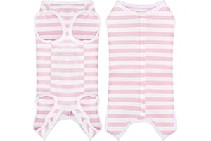 PAIAITE Comprehensive Post-Surgery Dog Recovery Suit: Premium Cotton Protective Wound Care Shirt for Puppies, Cats, and Small Pets - Ensuring Ultimate Comfort, Unrestricted Mobility S