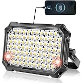 NICKLUC LED Work Light Rechargeable Outdoor, 12000mAh Work Flood Lights 10000LM with 4 Light Modes as Power Bank for Camp Essentials, IP65 Waterproof Emergency Lantern for Power Outages, Car Repair