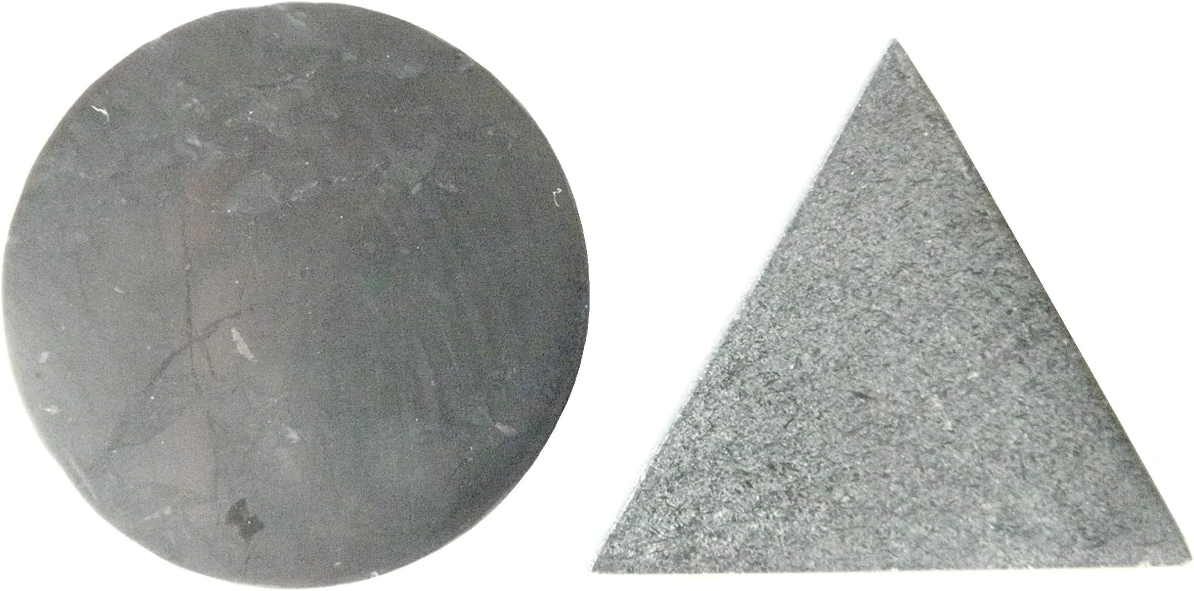 Karelia Polished shungite harmonizers and talkohlorita harmonizers (Circle and Triangle)