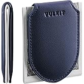 VULKIT Luxury Money Clip Genuine Leather Magnetic Closure Streamline Design Money Clip Wallet, Holds Up to 20 Bills