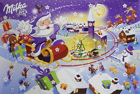 Milka Adventskalender Weihnachten sortiert, 1er Pack (1 x 200 g)