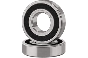 XiKe 2 Pcs 6306-2RS Double Rubber Seal Bearings 30x72x19mm, Pre-Lubricated and Stable Performance and Cost Effective, Deep Groove Ball Bearings.