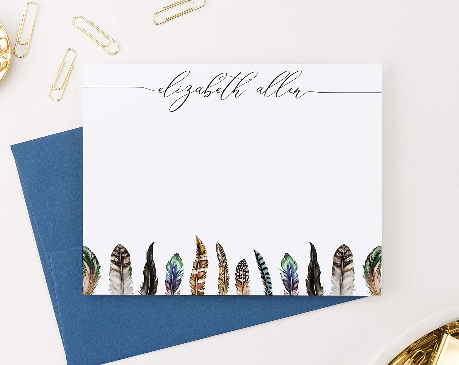 printed note cards and envelopes