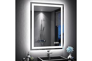 Brightify LED Bathroom Mirror with Lights, 24"x32" LED Bathroom Mirror-Front & Backlit, 3 Colors Dimmable, Anti-Fog Wall Mounted, Vanity Mirror with Lights, Shatter-Proof (Horizontal/Vertical)