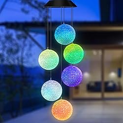 Topspeeder Color Changing Solar Power Wind Chime