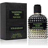 Valentine Nero Xtravagant for Men - Oriental Fougere Fragrance - Top Notes of Calabrian Bergamot & Espresso Coffee Accord - Base Scents of Refined Vetiver - Elegant 100ml Bottle, Parfume for Men