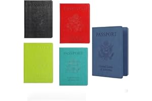 labato Passport Holder Family, Passport Wallet Cover Cruise Ship Essentials Travel Must Haves (Black/Red/Mint/Green/Skyblue)