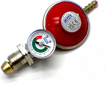 Huddersfield Gas CGAS 37mbar Propane Regulator with Pressure Gauge