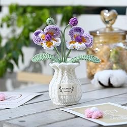 YOOJEE Crochet Flower Pot Phalaenopsis Healing