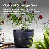 Whitefurze G0834BL 34cm Barrel Planter Black – 34 cm Diameter & Height view 4