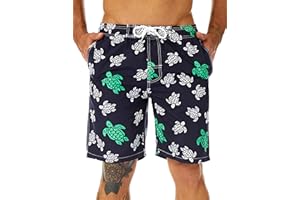 KAILUA SURF Mens Swim Trunks Long, Quick Dry Mens Boardshorts, 9 Inches Inseam Mens Bathing Suits with Mesh Lining