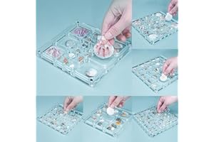 MGLIFEUL Multi-Style Clear Acrylic Magnetic Tiny Mini Treasure Hunting Seashell Trinket Jewelry Storage Holder Collection Display Shadow Box Organizer Case Container Collector Jar for Seashell Display