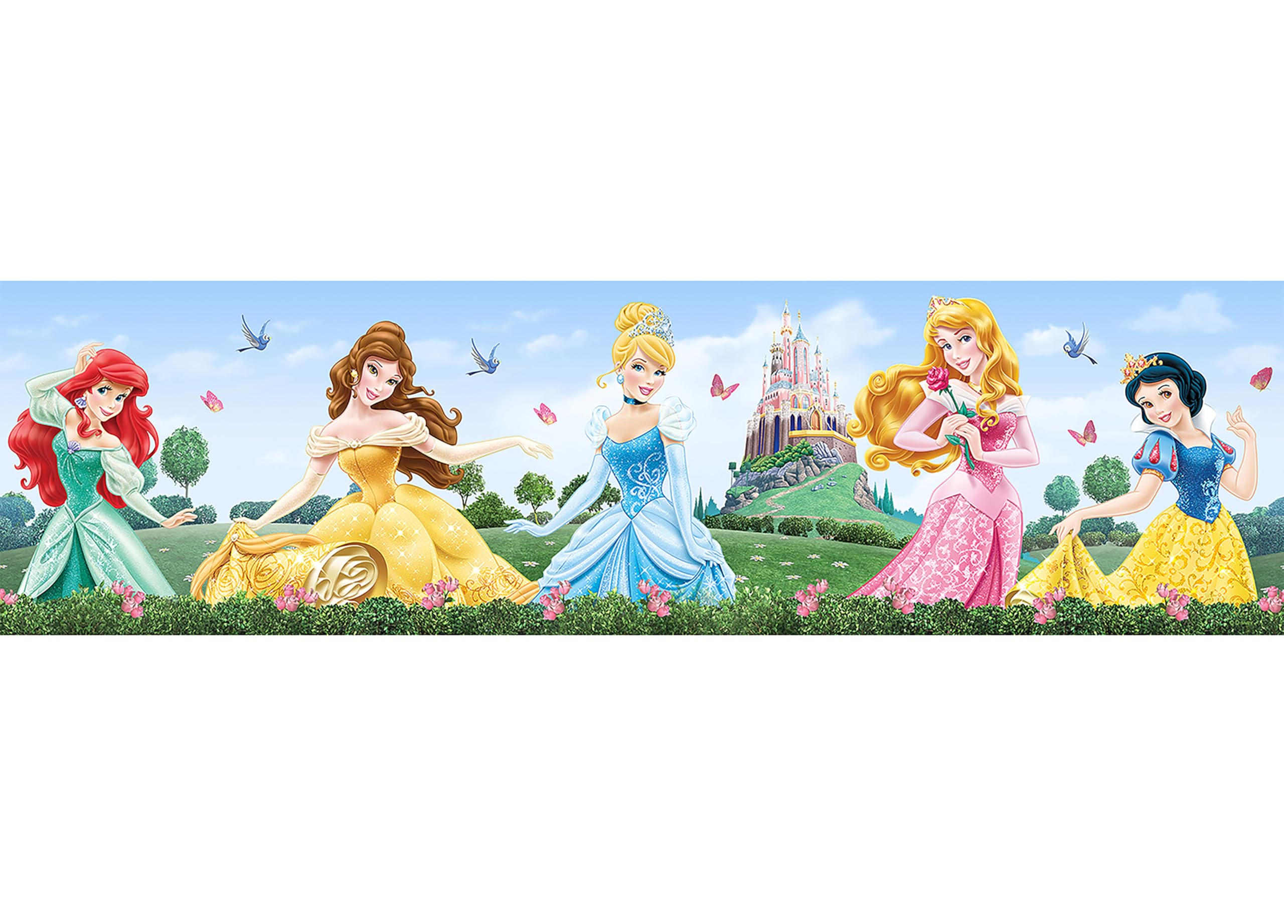 Disney Princess Wall Border, PVC Film, Multi-Colour, 0.14 x 5 m