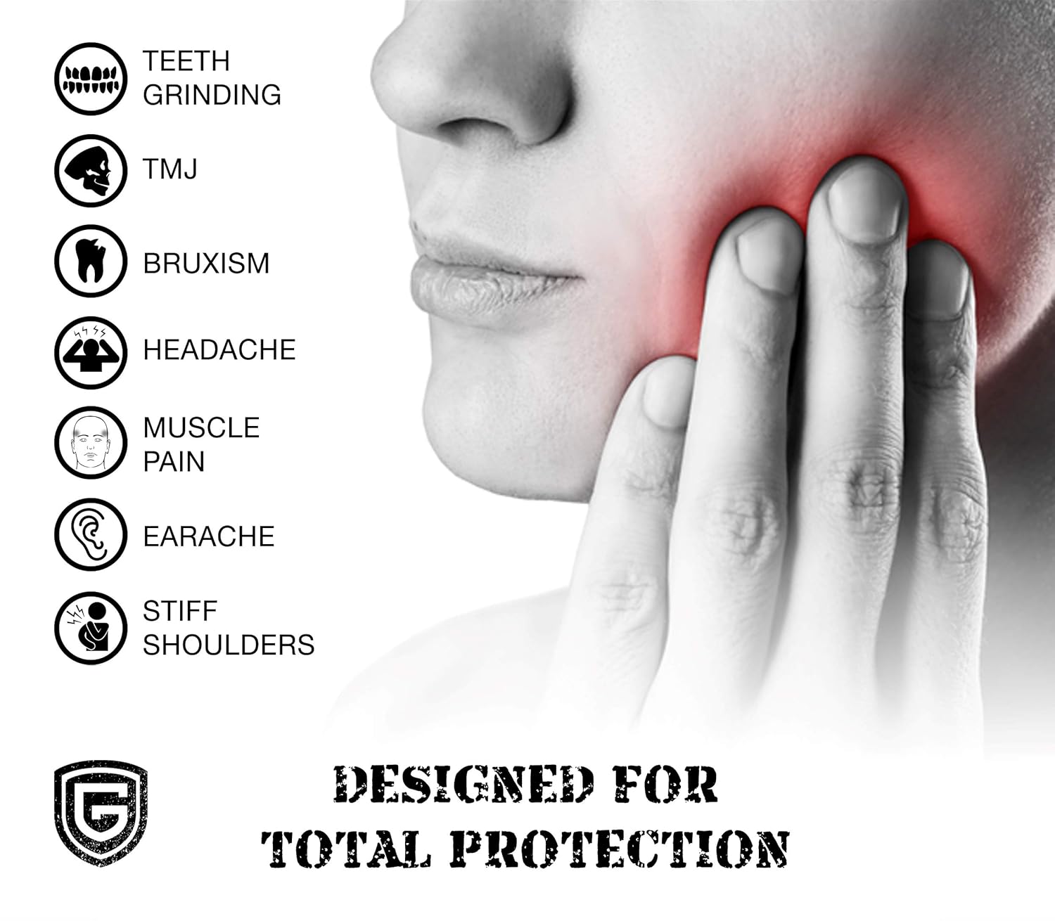 GRINDSHIELD Teeth Grinding Guard - Moldable, Trimmable - 4 Mouth Guards for Grinding Teeth & Case – Nightguard for Teeth Grinding, Clenching Night Guard, Bruxism Mouth Guard, Dental Guard, Mouthguard : Beauty