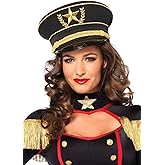 Leg Avenue Women's Military Hat, Gold/Black, One Size