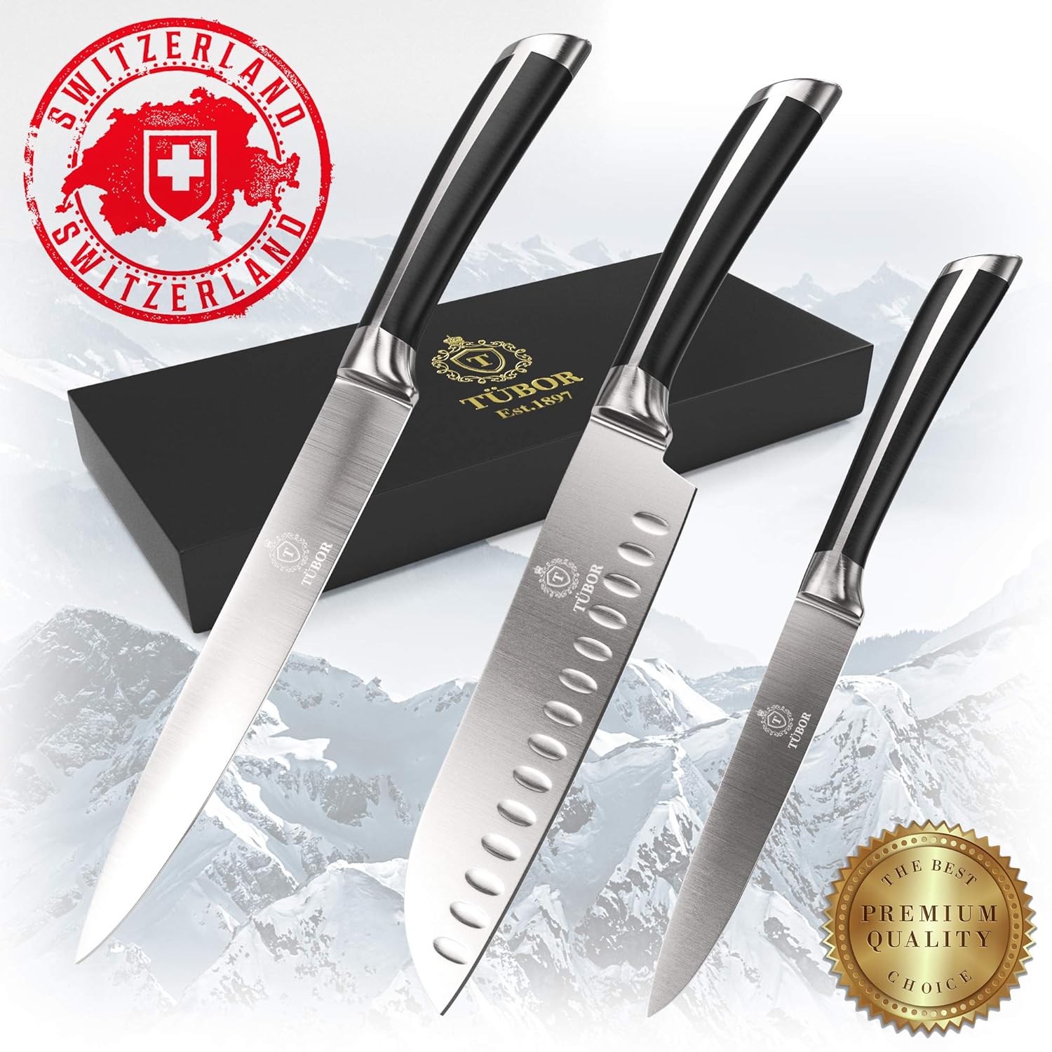 Tubor Premium Kitchen Knife Set 3 Professional Quality Knives