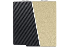 HIKUDIY 184x184mm PEI+PET Double Side Build Plate for Bambu Lab A1 Mini, 3D Printer Parts Textured PEI + Carbon Fiber PET Spring Steel Plate Print Bed for Bambu Lab A1 Mini
