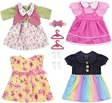 Aolso 14-18 Inch Baby Doll Clothes Set Dress Coat Hanger Velcro Easy Fit