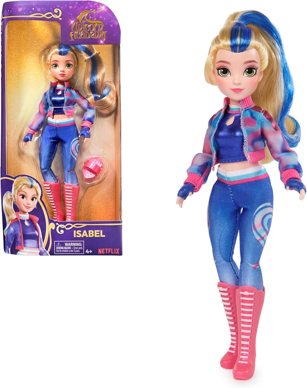 Unicorn Academy Isabel Doll with Highlighted Hair 5 Accessories 24.1cm