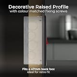 BG Electrical 45A Cooker Switch Unit Double Pole LED Indicator Matt Black NFB72 view 3