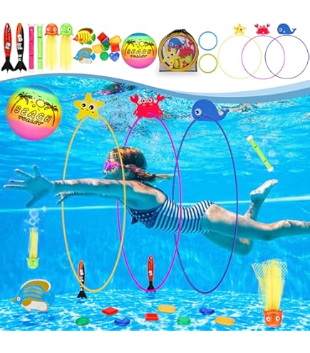 Juguetes De Buceo Juego De Para Piscina Aros Y Torpedos Aros