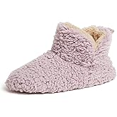 Dearfoams Women's Chelsea Faux Fuzzy Sherpa Indoor House Bootie Slipper