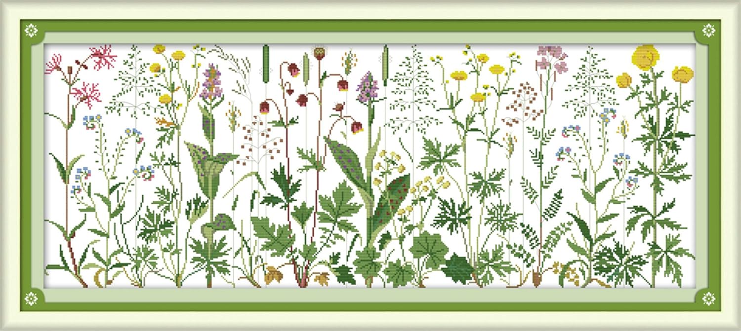 YEESAM ART New Counted Cross Stitch Kits Advanced Flowers On The