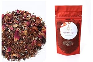 Rooibos Tea - Loose Leaf Red Tea - Delicious either Hot or Iced (Lavender & Berry) 100 gram