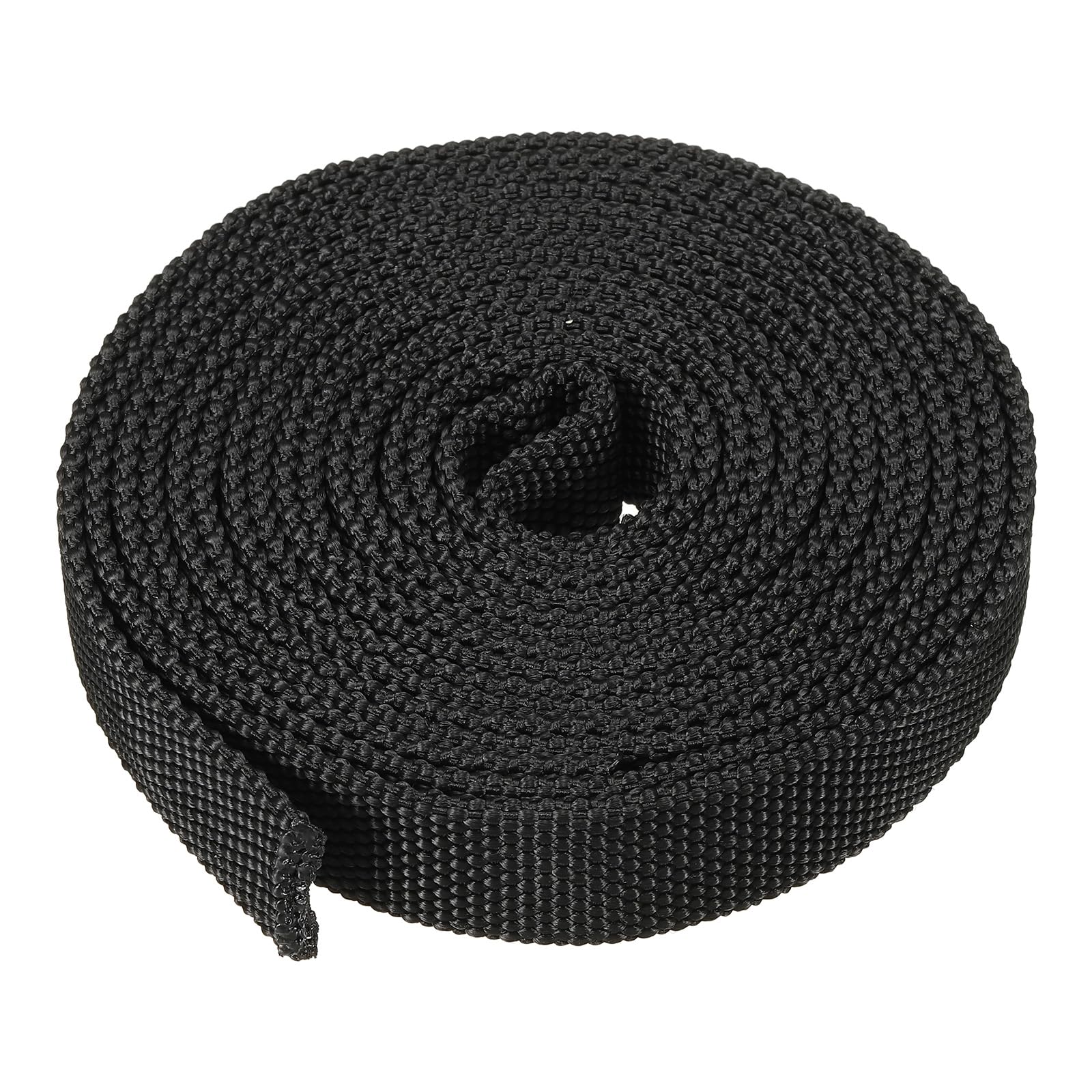 PATIKIL 0.5" Dia 10FT Nylon Protective Hose Sleeve, Cable Cover Sheath Protection for Welding Tig Torch Hydraulic Hose, Black