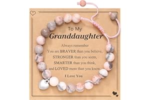 UPROMI To My Daughter/Granddaughter/Niece Bracelet, Birthday Back to School Christmas Gifts for Girls