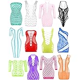 JDiction Women’s Lingerie BabyDoll Fishnet Bodysuit Sexy Nightwear(12 Pack)