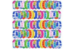 kapibarasensei 80Pcs Pop Bracelet Fidget Toy, Wearable Fidget Bracelets Push Poping Bubble Sensory Toys Stress Relief Finger Press Silicone Wristband for Kids and Adults ADHD ADD Autism Anxiety